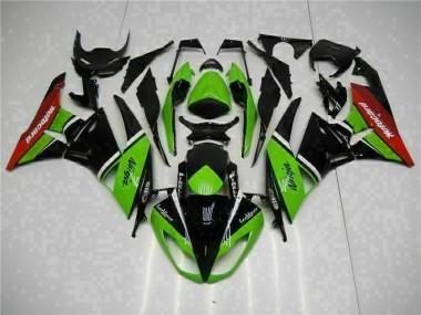 Verde Negro Rojo Carenado Kawasaki ZX6R 2009-2012